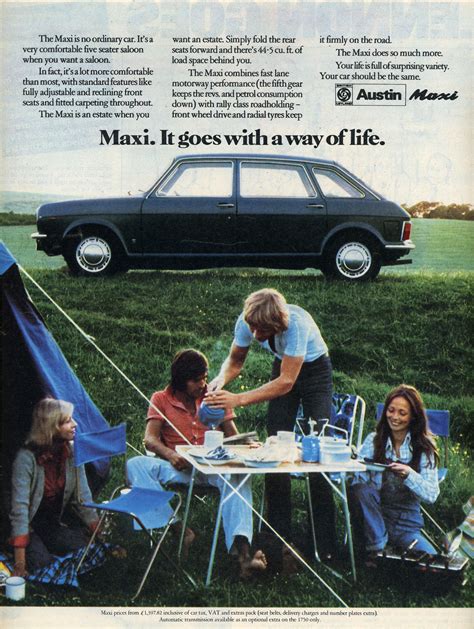 Austin Maxi 1970s Advert Magazine Vintage Advertising Voiture