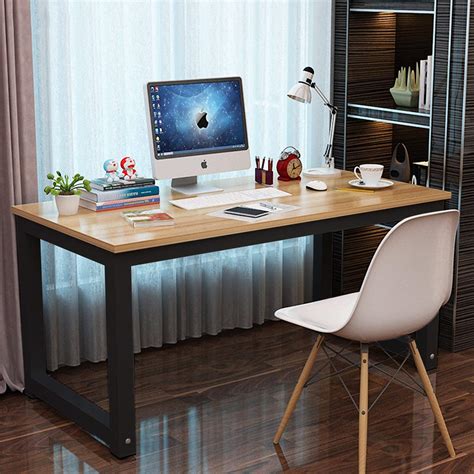 Another benefit of a good work desk is they can be catered to various styles. Professional Office Desk Wood & Steel Table Modern Plain ...