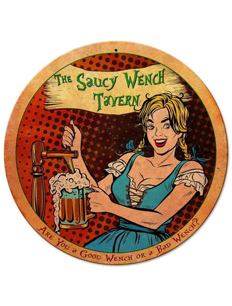 Saucy Wench Tavern Vintage Sign