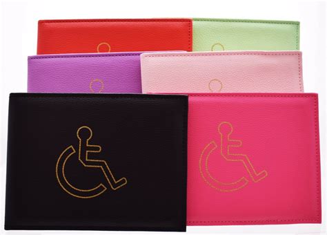 New Leather Look Pu Disabled Badge Holder Wallet Parking Disability