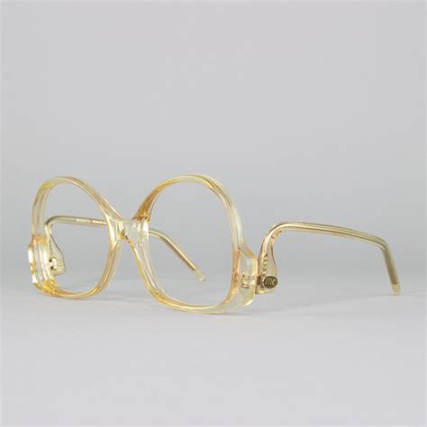 vintage glasses clear frame 80s vintage eyeglasses 1980s eyeglass frame made in france