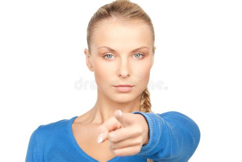 businesswoman pointing her finger stock image image of blonde expression 40677031