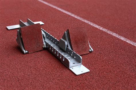 Starting block on sports track Stock Photo - 1704198 | StockUnlimited
