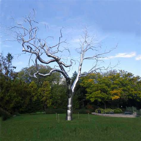 Large Metal Tree Sculptures Garden Decorative Stainless Steel Sculpture