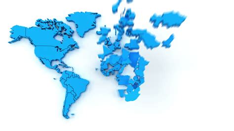 4k Animation Of World Map With Individual Countries Stock Footage Video
