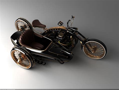 Motorcycle 74 Solif Design Steampunk Sidecar