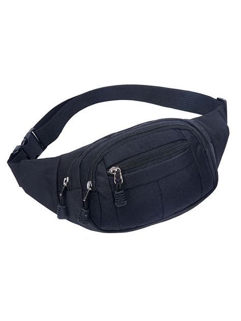 Pudcoco Waist Bag Outdoor Chest Handbag Zipper Waist Bags Men Belly