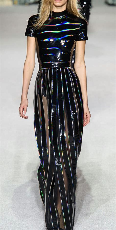 Balmain Black Holographic Dress Holographic Fashion Holographic