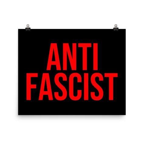 Anti Fascist Red Poster Fck Nzs Antifa Clothing Store