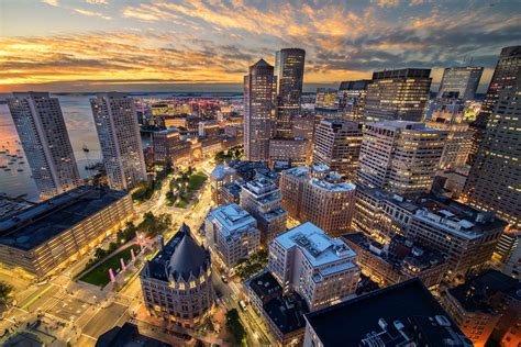 Aerial View Of Boston Stock Image Colourbox