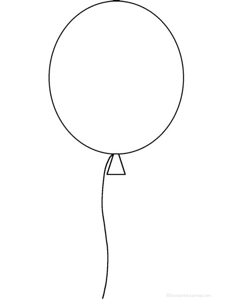 Printable Balloon Template Coloring Home