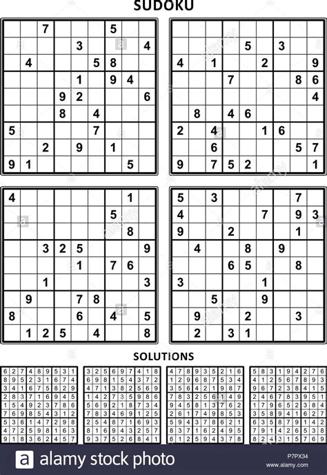 Soduko Printable Sheets 4 Per Page Sudoku Puzzles Printable