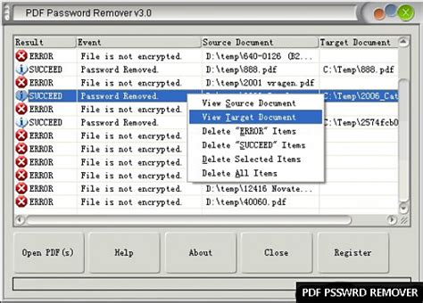 Free your pdf from passwords for viewing, editing, or changing the password.  GQ  :: Portable PDF Password Remover v3.0
