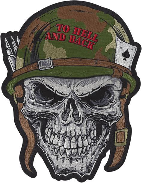 Lethal Threat Embroidered Patches 12 X 13 Army Skull Lt30206