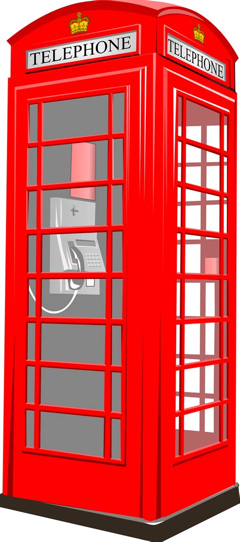 British Phone Booth 2 2555px London Phone Box Clip Art Png Download
