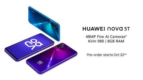 The New Huawei Nova 5t 48mp 5 Ai Cameras Huawei Camera Nova