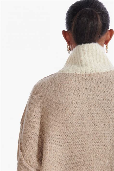Womens Tops Staud Dylan Sweater Mushroom Ivory Mushroom Ivory