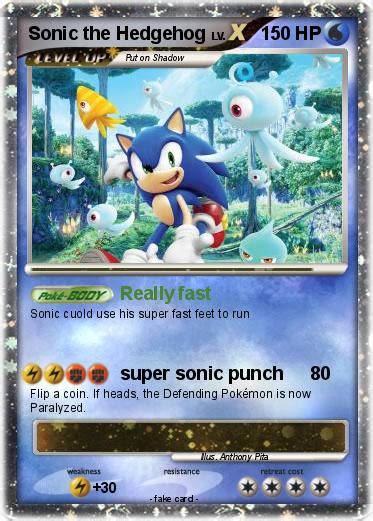 The pokémon card game was a huge part of the magic, and collecting cards was a love for many people who work in this office. Pokémon Sonic the Hedgehog 158 158 - Really fast - My Pokemon Card