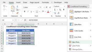 Conditional Formatting Dates Overdue Excel Google Sheets Automate Excel
