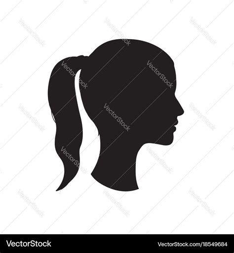 Female Face Profile Silhouette