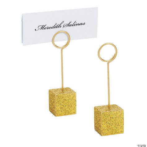 Gold Glitter Place Card Holders Oriental Trading