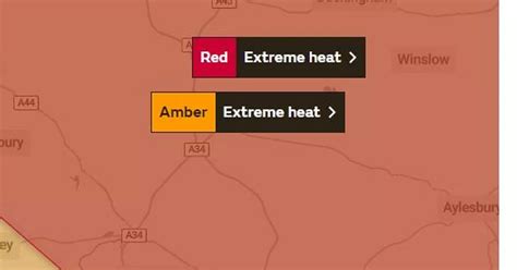 Met Office Rare Red Weather Warning For Oxford Banbury Bicester