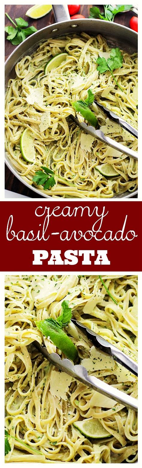 Creamy Basil Avocado Pasta Quick And Light Creamy Sauce Made With