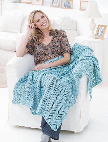 Free Arrowhead Lace Throw Pattern Knit Afghan Patterns