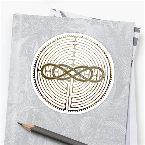 Lemniscate Double Infinity On Labyrinth Chartres Antique Metal