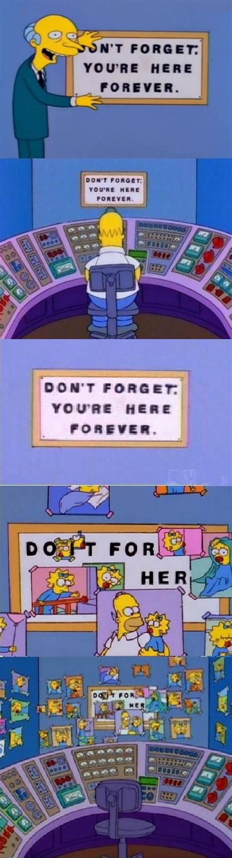 The Simpsons Character Is Holding Up A Sign That Says Dont Forget You