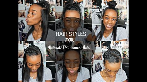 6 Hair Styles For Straight Natural Hair Youtube
