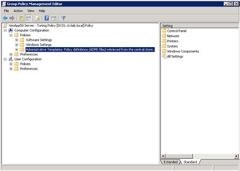Create A Central Store For Group Policy Administrative Templates