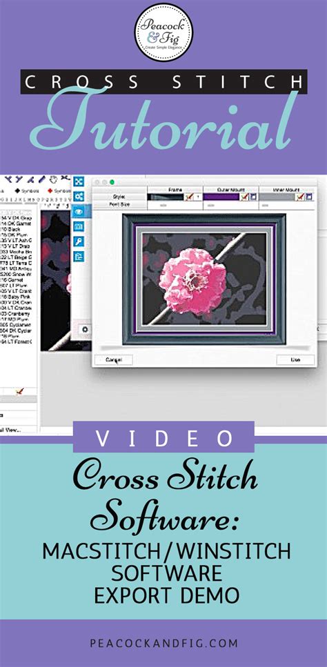 We have the software you need! MacStitch software - pattern export demonstration | Cross ...