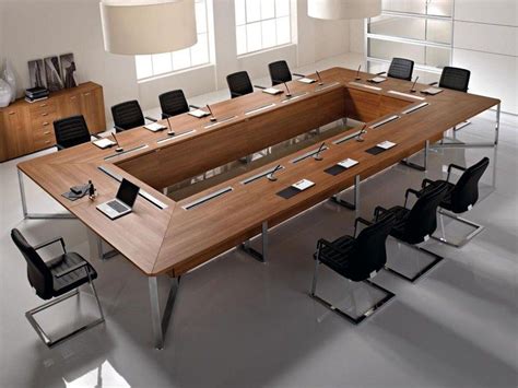 Modular Rectangular Wooden Meeting Table I Meet Collection By Las