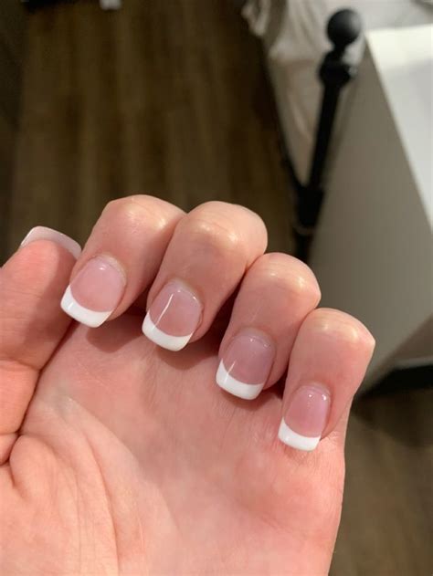 Short Square French Manicure Manicure Pretty Nails Hair And Nails