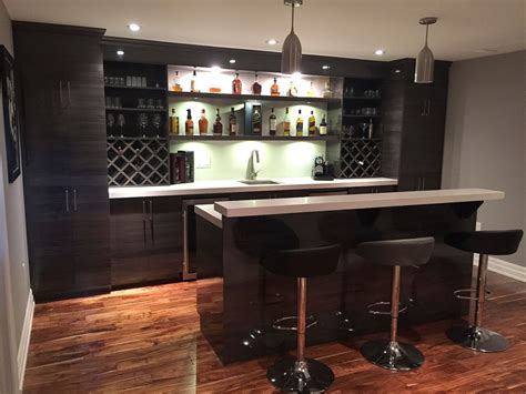 High Gloss Modern Basement Bar Modern Home Bar Toronto By Dsk