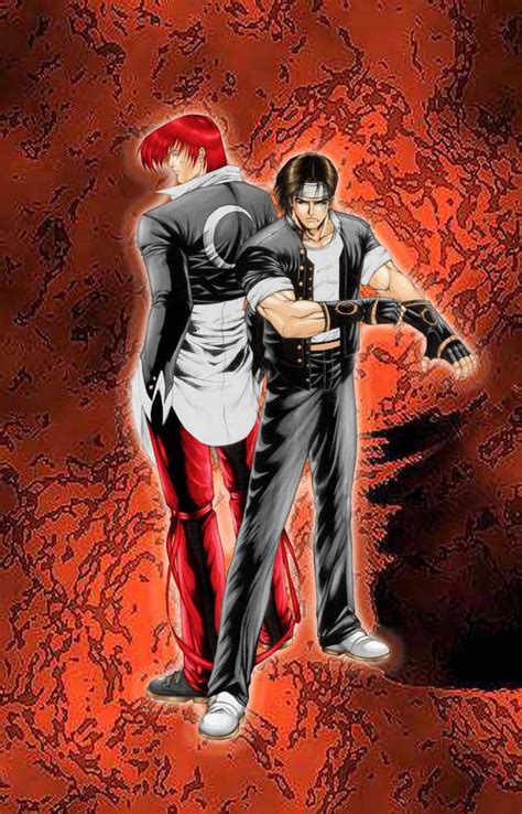 kyo and iori 2 by werder king of fighters street fighter art hero fighter