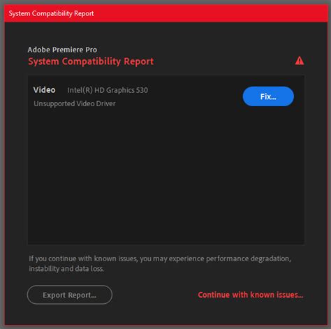 Nvidia has identified a bug which causes random crashes in your adobe application and has provided a fix in driver version 430.86. Premiere Pro system compatibility report unsupported video ...