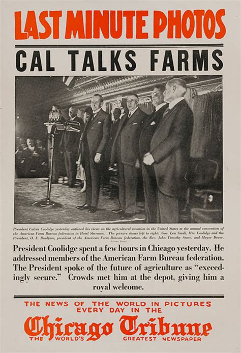 The Chicago Tribune Original Daily Newspaper Advertising Poster Cal