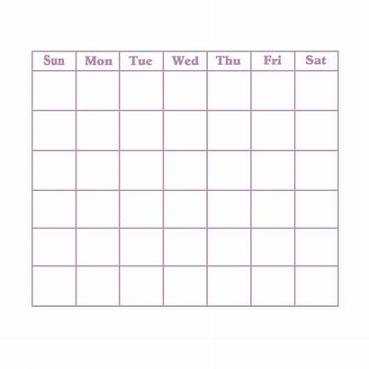 Blank Template Calendar Printable Planner Pink Lesson