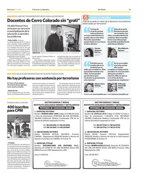 Edicion Sur 21 Julio By Grupo La República Publicaciones Issuu
