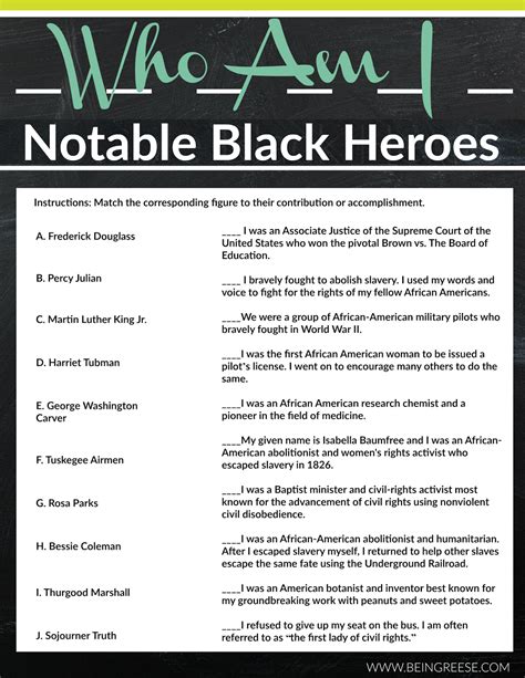 Printable Black History Month Worksheets For Adults Askworksheet
