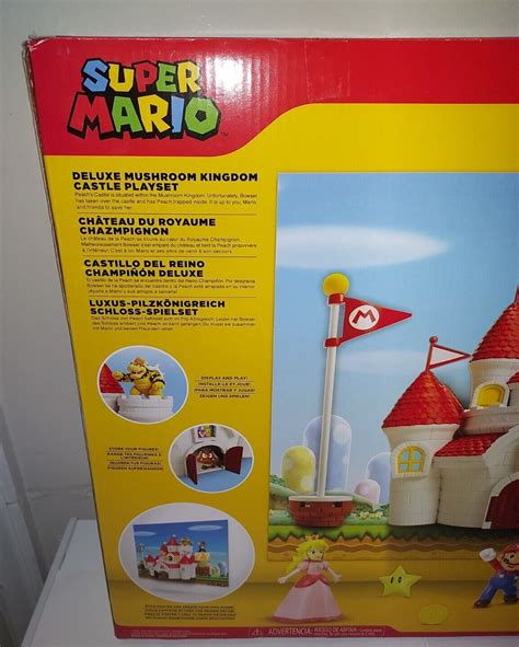 super mario bros deluxe mushroom kingdom castle playset 5 figures 2 5 new ebay