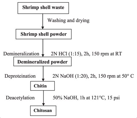 Flow Diagram Showing The Steps For Extraction Of Chitin And Chitosan Download Scientific