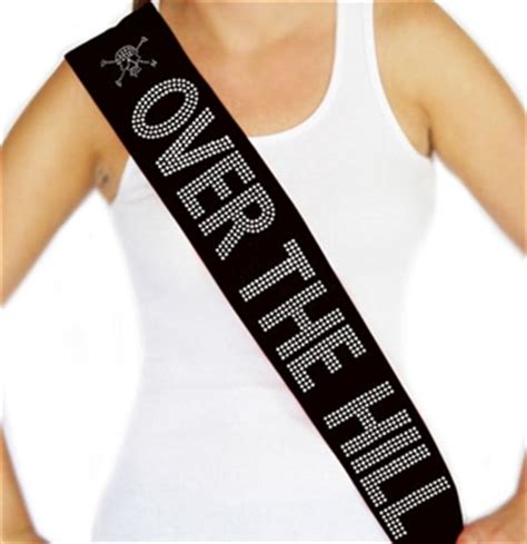 Over The Hill Rhinestone Sash Birthday Sashes