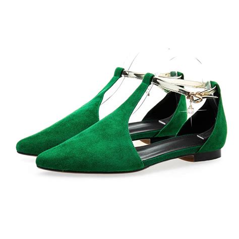 2016 Women Flats Genuine Leather Shoes Woman Sexy Pointed Toe Ladies