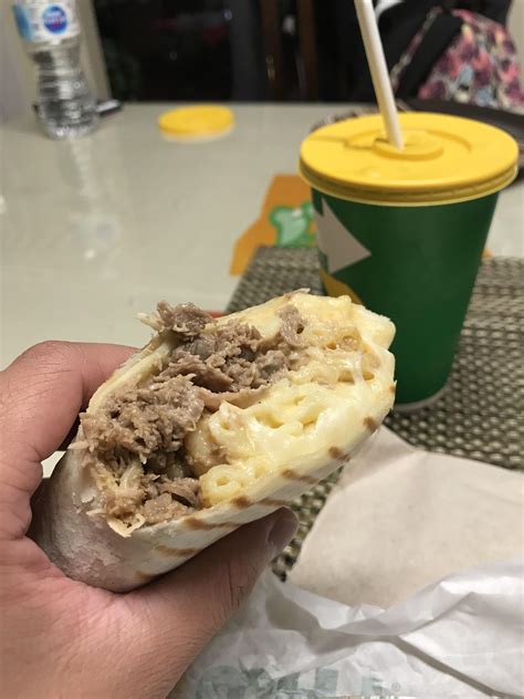 Mac N Cheese On Steak And Bacon Wrap R Subway