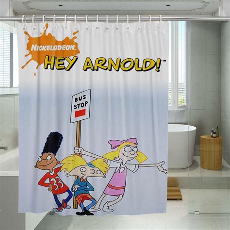 Helga Arnold And Gerald Bus Stop Hey Arnold Nickelodeon Shower Curtains