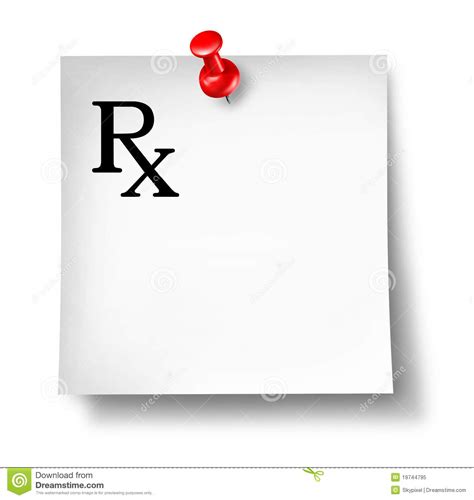 Prescription Office Note Isolated Royalty Free Stock Photo