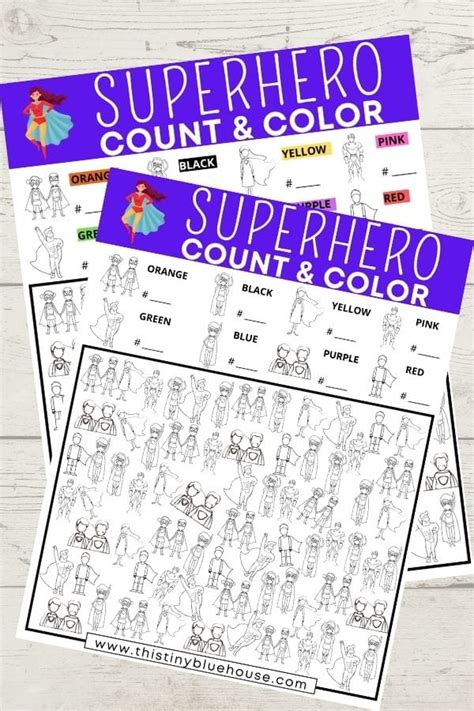 Free 2 Version Superhero I Spy Printable Count And Color